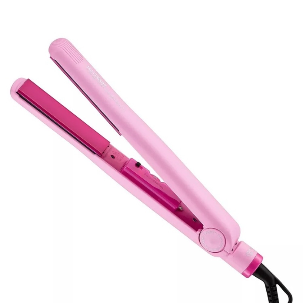 Izutech Two Tone 1.00 inch Flat Iron-silky straight and bouncy curls up to 450°F